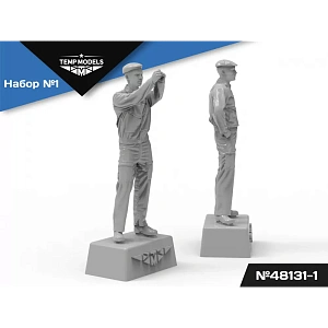 Figures (resin) 1/48 Russian Aerospace Forces Technicians. SET No. 1-1 (Temp Models)