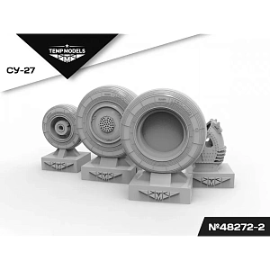 Additions (3D resin printing) 1/48 HIGHLY DETAILED WHEEL SET SU-27 3D (Temp Models)