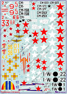 Decal 1/48 Polikarpov I-16 family (Begemot)