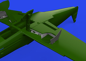 Additions (3D resin printing) 1/48      Messerschmitt Bf-109K-4 wheel bays 3D-Printed (designed to be used with Eduard kits) 