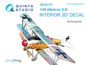 Albatros D.III 3D-Printed & coloured Interior on decal paper (for Eduard kit)