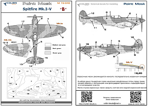 Paint Mask 1/72 Spitfire Mk.I - V  -  camouflage B (Colibri Decals)
