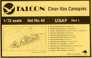 Vacuum-molded lantern 1/72 USAF Part 1. 1950's to 1980's (Falcon)