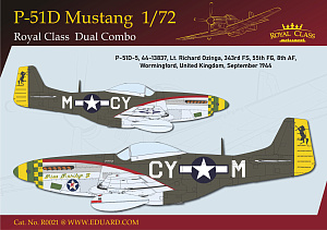 Model kit 1/72 North-American P-51D Mustang DUAL COMBO (ROYAL CLASS) (Eduard kits)