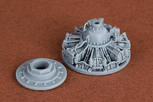 Additions (3D resin printing) 1/48 Grumman F4F-4 Wildcat engine set (designed to be used with Academy kits)
