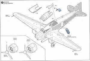 Additions (3D resin printing) 1/48 Savoia Marchetti SM-79 Sparviero Conversion Kit (RESArm)