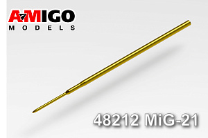 Aircraft detailing sets (brass) 1/48 Pitot tube of MiG-21 PF/PM family aircraft (Amigo Models)