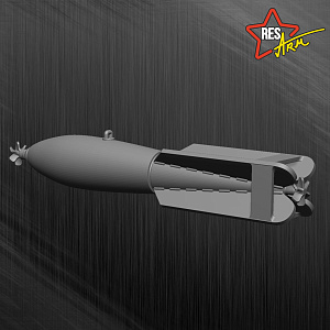 Additions (3D resin printing) 1/72 Fragmentation bomb 50kg DT-2 (RESArm)