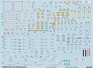 Decal 1/48 Su-27UB stencils