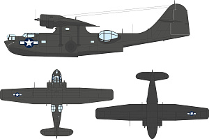 Paint Mask 1/48 Consolidated PBY-5A Catalina US national insignia (stars & bars) 1/48 (designed to be used with Eduard kits and Revell kits)