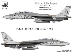 Decal 1/72 F-14A Jolly Rogers (low visibility) (HAD)
