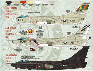 Decal 1/48 Douglas A-3D-2 Skywarrior. (Furball Aero-Design)