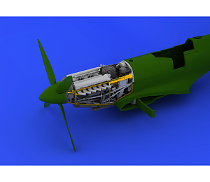 Additions (3D resin printing) 1/48 Spitfire Mk. IX Advanced (designed to be used with Eduard kits)