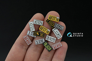 Western U.S. License Plates 1940-1950 (All kits) (with metal base)