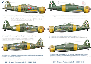 Decal 1/72 ltalian fighters in the sky of the USSR (MC. 200/ MC. 202) (Colibri Decals)