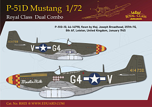 Model kit 1/72 North-American P-51D Mustang DUAL COMBO (ROYAL CLASS) (Eduard kits)