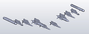 Additions (3D resin printing) 1/144 SU-30SM armament kit (KepModels)