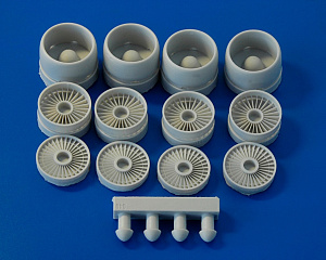 Additions (3D resin printing) 1/72 Intake duct of air intake and CND of D-30KP engine (Amigo Models)