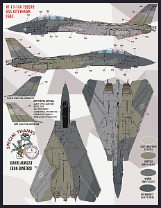 Decal 1/48 'Colors and Markings of US Navy Grumman F-14s Part VII'  (Furball Aero-Design)