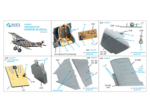 Fokker D.VII 3D-Printed & coloured Interior on decal paper (Eduard)