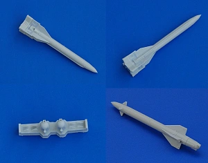 Additions (3D resin printing) 1/72 Aircraft guided missile Kh-25MR with launcher APU-68UM2 (Advanced Modeling) 