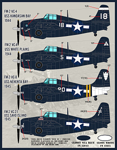 Decal 1/48  'Colors and Markings of US Navy Grumman Wildcats Part 1' (Furball Aero-Design)