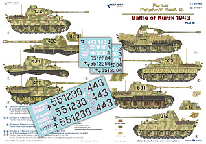 Decal 1/35 Pz.Kpfw.V Panter Ausf. D Battle of Kursk1943 - Part III (Colibri Decals)