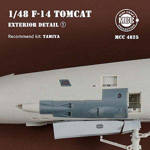 Additions (3D resin printing) 1/48 Grumman F-14 Tomcat Exterior Details Part 1. 1 set of F-14 exterior details