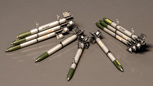 Additions (3D resin printing) 1/72 HVAR missiles 6 pcs. set (KepModels)