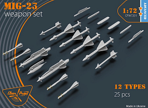 Additions (3D resin printing) 1/72 Mikoyan MiG-23 Weapon Set advanced kit (included in CP72030 and CP72031)