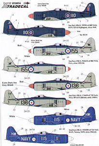 Decal 1/72 Hawker Sea Fury FB.11 (8) (Xtradecal)