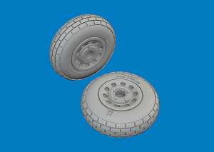 Additions (3D resin printing) 1/72 North-American P-51D Mustang wheels block tread 1/72 (designed to be used with Arma Hobby kits)