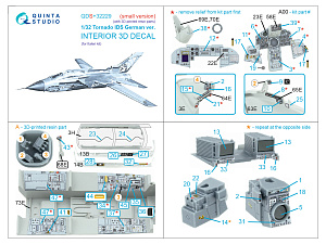 Tornado IDS German 3D-Printed & coloured Interior on decal paper (Italeri) (Small version) (with 3D-printed resin parts)