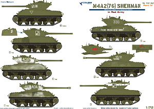 Decal 1/72 M4A2 Sherman (76) - in Red Army IV (Colibri Decals)