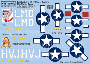 Decal 1/48 Republic P-47M Thunderbolt 'Razorback' (Kits-World)