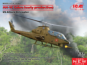 Model kit 1/32 AH-1G Cobra US Attack Helicopter (4x camo) (ICM)