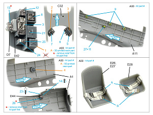 TBD-1 Devastator 3D-Printed & coloured Interior on decal paper (Hobby Boss) (with 3D-printed resin parts)