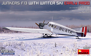 Model kit 1/48 JUNKERS F13 WITH WINTER SKI. EARLY PRODUCTION (MiniArt)