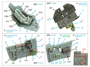 P-40E War Hawk 3D-Printed & coloured Interior on decal paper (Trumpeter)