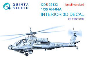 AH-64A 3D-Printed & coloured Interior on decal paper (Trumpeter) (Small version)