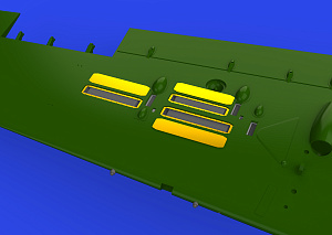 Additions (3D resin printing) 1/48 Grumman F4F-4 gun bays (3D-Printed) (designed to be used with Eduard kits)