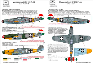 Decal 1/48 Bf 109 F-4/b (Luftwaffe, Hepper Al.) (HAD)
