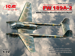 Model kit 1/72 Focke-Wulf Fw-189A-2 WWII German Reconnaissance Plane  (ICM)