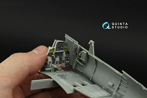 SBD-1/SBD-2 Dauntless Pilot's cockpit 3D-Printed & coloured Interior on decal paper (Accurate Miniatures/Academy/etc)