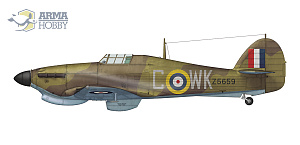 Model kit 1/72 Hawker Hurricane Mk.IIb (Arma Hobby)