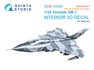Tornado Gr.1 3D-Printed & coloured Interior on decal paper (Italeri) (Small version)(with 3D-printed resin parts)