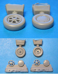 Additions (cast) 1/48 F4F-3 F4F-4 FM-1 FM-2 Wildcat Wheels Radial Tread (Vector) 