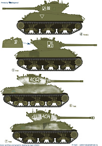 Decal 1/35 M4A2 Sherman (76) - in Red Army IV (Colibri Decals)