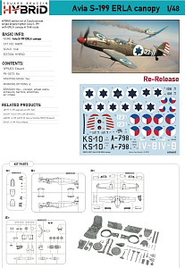 Model kit 1/48 Avia S-199 ERLA canopy (HYBRID edition) (Eduard kits)