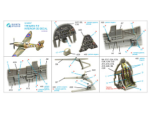 Supermarine Spitfire Tr.9 3D-Printed & coloured Interior on decal paper (Airfix)